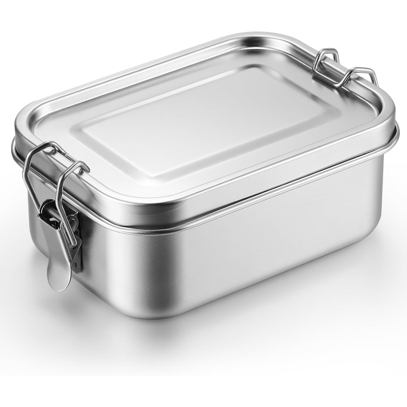 Meal Prep Ideas - ภาชนะเก็บอาหารสแตนเลสพร้อมฝาปิด กล่องอาหารกลางวัน กล่องจัดระเบียบตู้เย็น กล่องเตรียมอาหาร กล่องอาหารพกพาสำหรับกิจกรรมกลางแจ้ง