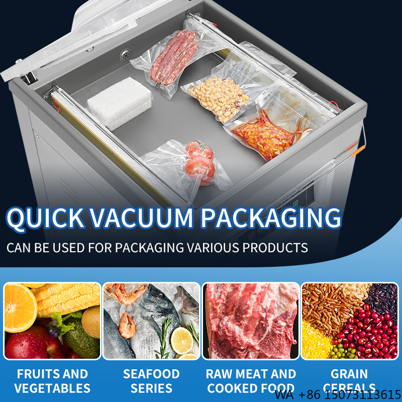 Meal Prep Usa - เครื่องซีลสูญญากาศแบบแนวตั้ง รุ่น DZ-500 แบบห้องเดียว กึ่งอัตโนมัติ พร้อมมอเตอร์
