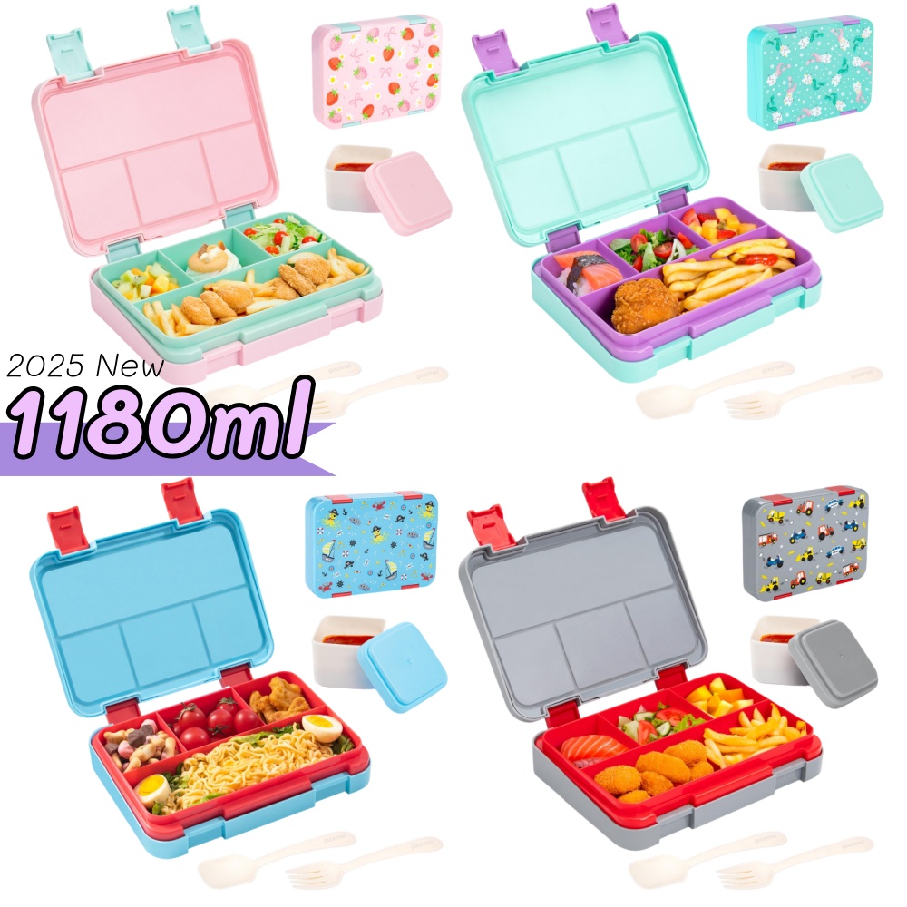 Meal Prep Ideas - 40oz รูปแบบการ์ตูน Bento กล่องอาหารกลางวันชุด Leak PROOF