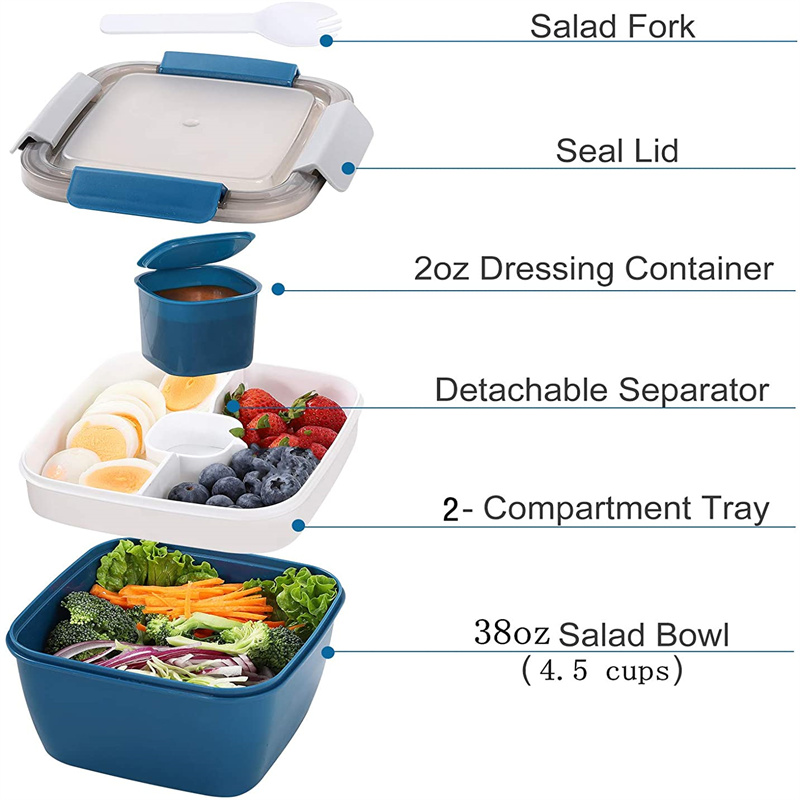 ภาชนะใส่อาหารกลางวันสลัดแบบพกพ - Salad Container Jar บทวิจารณ์และราคา