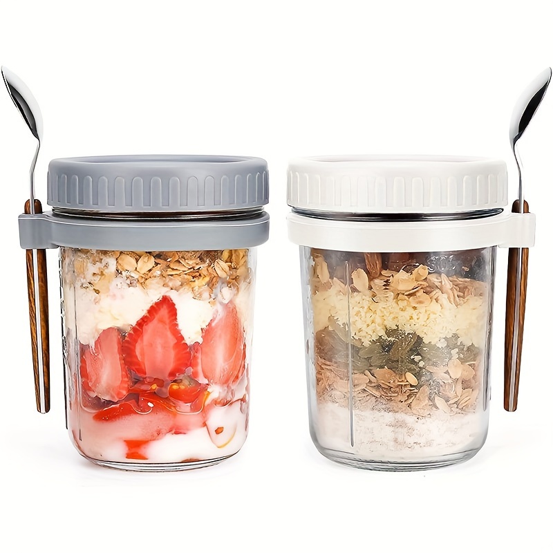 แก้วโอ๊ตมีล 1 ชิ้น/2 ชิ้น พร้อ - Overnight Oat Jar บทวิจารณ์และราคา