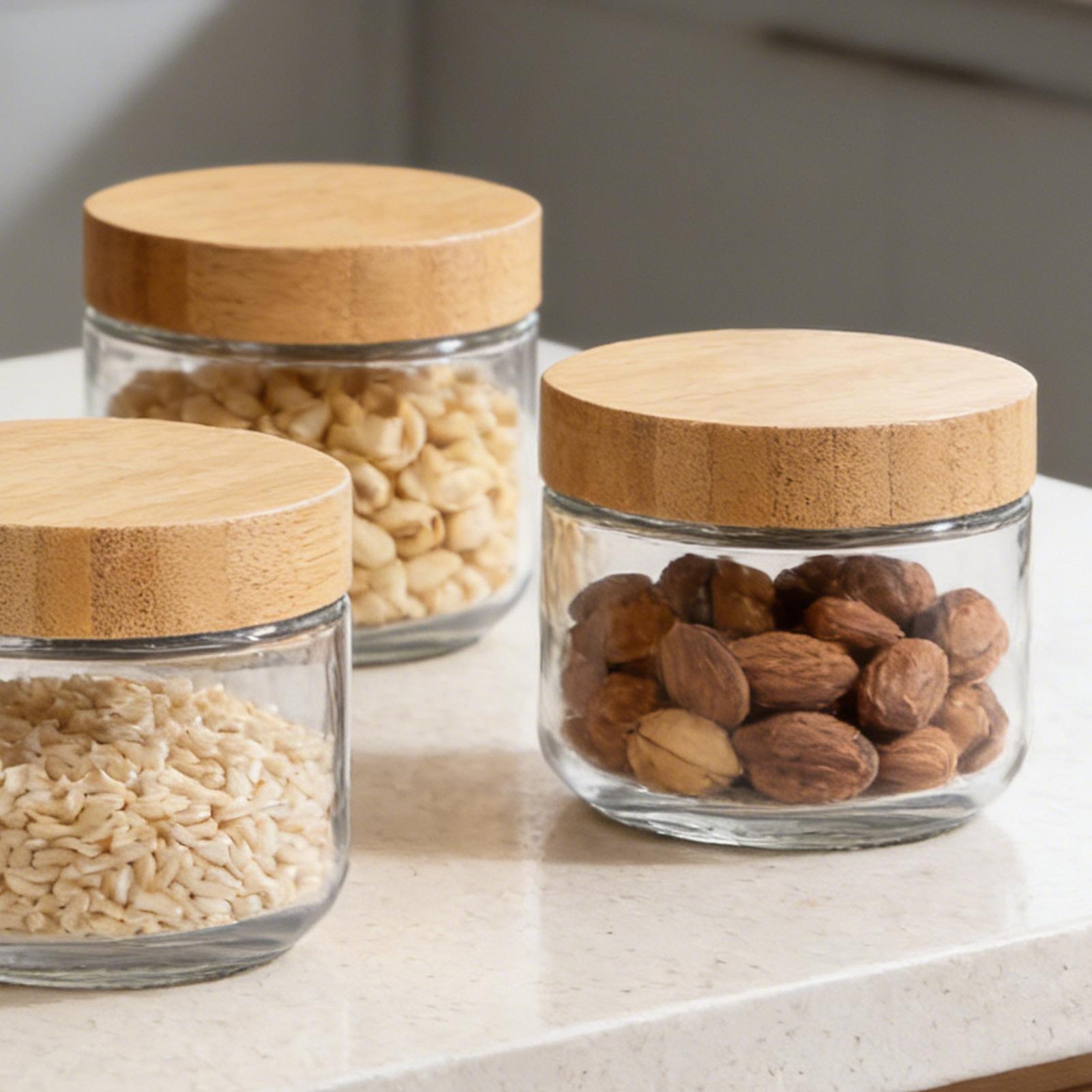 ขวดแก้ว 4 ชิ้น พร้อมฝาปิดสุญญา - Overnight Oat Jar บทวิจารณ์และราคา