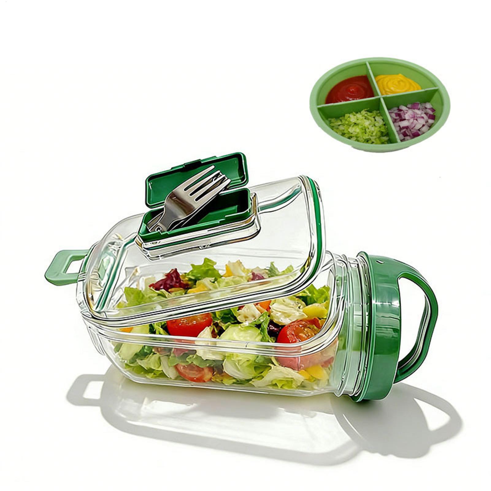 กระปุกสลัดแบบเปิดด้านข้าง 1000 - Meal Prep Gym Food บทวิจารณ์และราคา