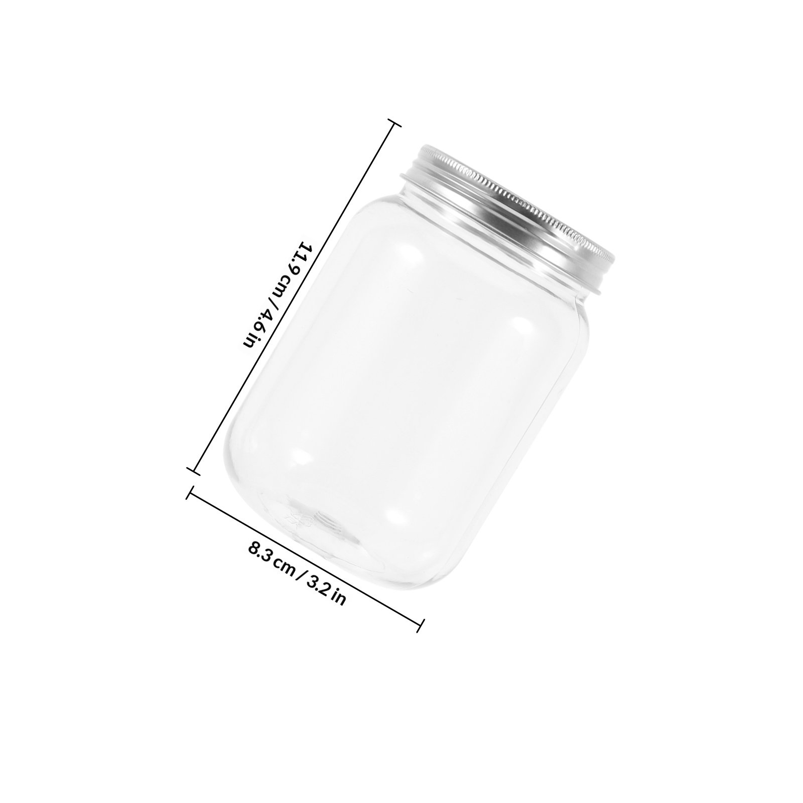 ขวดพลาสติกใส 4 ชิ้น พร้อมฝาปิด - Overnight Oat Jar บทวิจารณ์และราคา