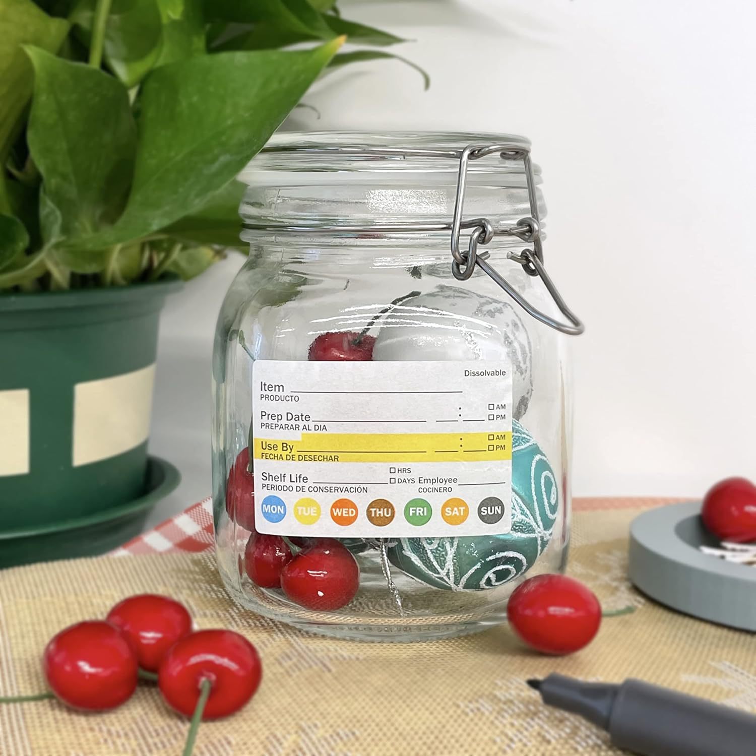 250 ชิ้น/ม้วน ป้ายวันที่อาหาร  - Meal Prep Dinners บทวิจารณ์และราคา