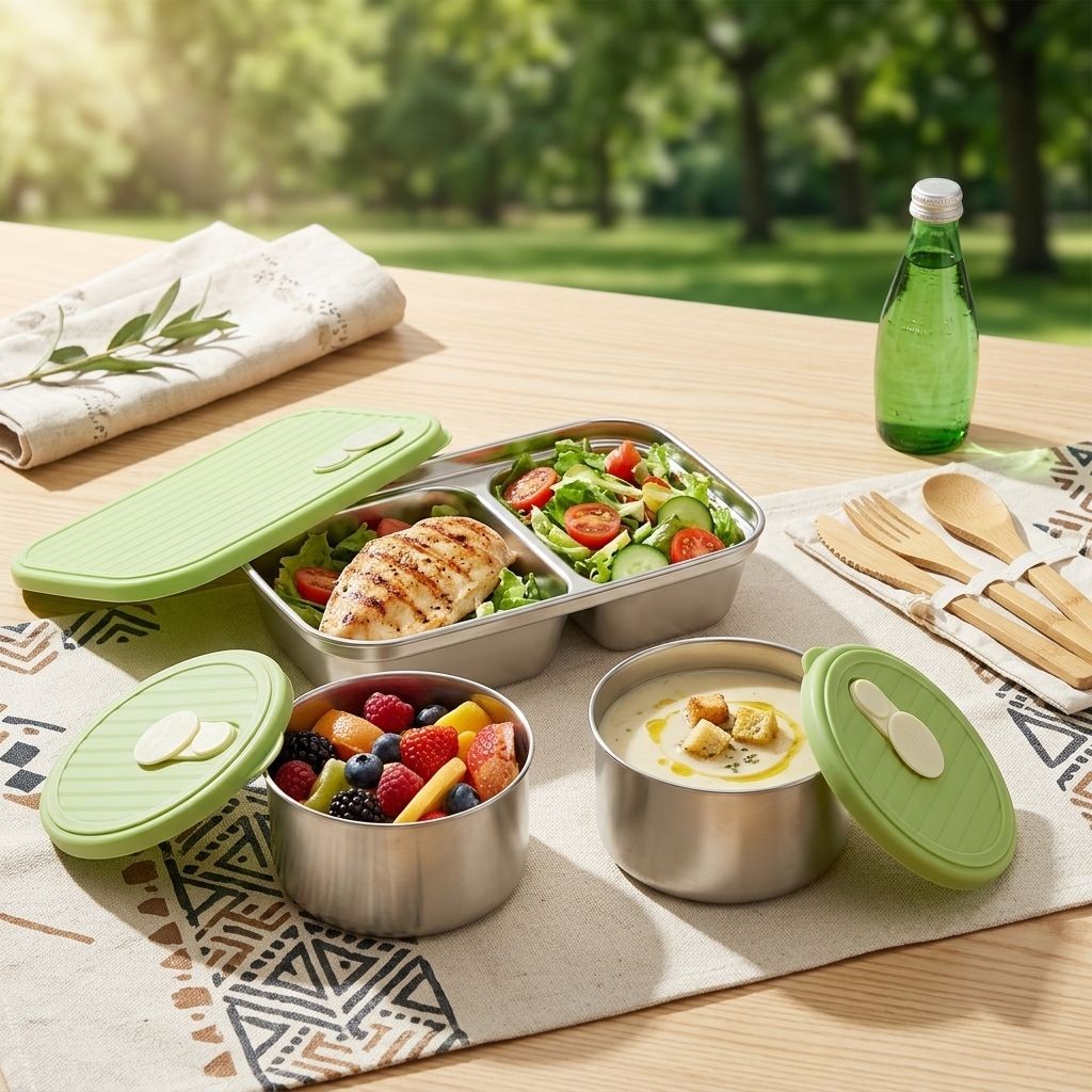 กล่องเบนโตะสแตนเลส 304 ใช้กับไ - Meal Prep Meal Ideas บทวิจารณ์และราคา