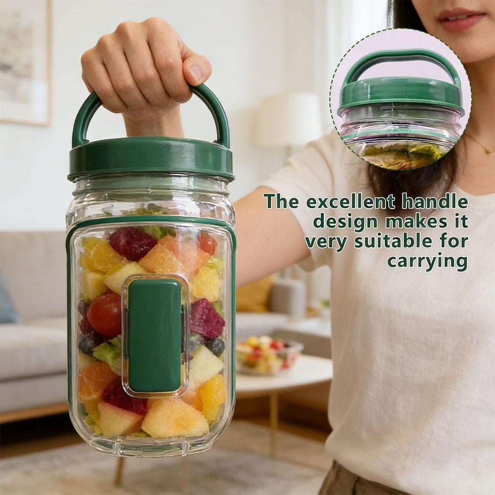 กล่องสลัดพลาสติกกันรั่วพร้อมฝา - Salad Container Jar บทวิจารณ์และราคา