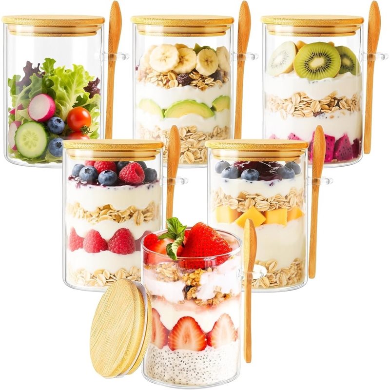 ชุด AB46-1 จำนวน 6 ชิ้น โถข้าว - Overnight Oat Jar บทวิจารณ์และราคา