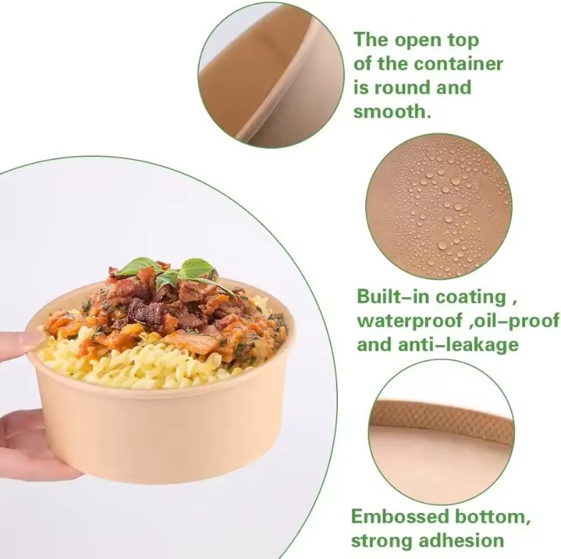 ชามกระดาษคราฟท์ทรงกลมแบบใช้แล้ - Meal Prep Plan บทวิจารณ์และราคา