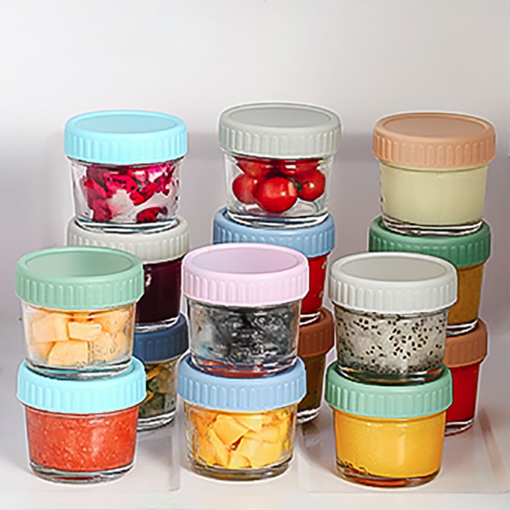 ขวดแก้วใส่อาหารเด็ก 6 ชิ้น ใช้ - Salad Container Jar บทวิจารณ์และราคา