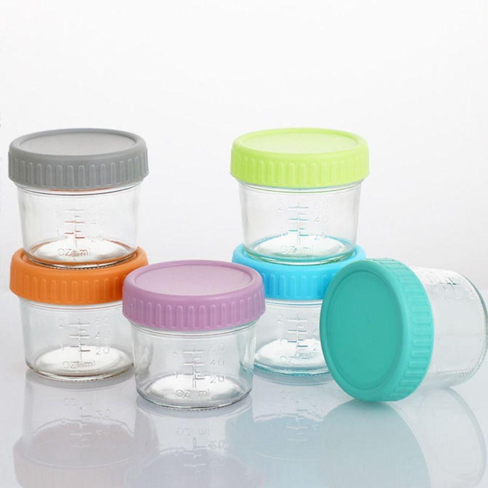 ขวดแก้วใส่อาหารเด็ก 6 ชิ้น ใช้ - Salad Container Jar บทวิจารณ์และราคา
