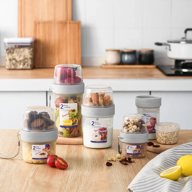 ชุดกล่องอาหารเช้าพร้อมฝาปิด ปร - Salad Container Jar บทวิจารณ์และราคา