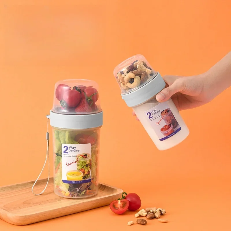 ชุดกล่องอาหารเช้าพร้อมฝาปิด ปร - Salad Container Jar บทวิจารณ์และราคา