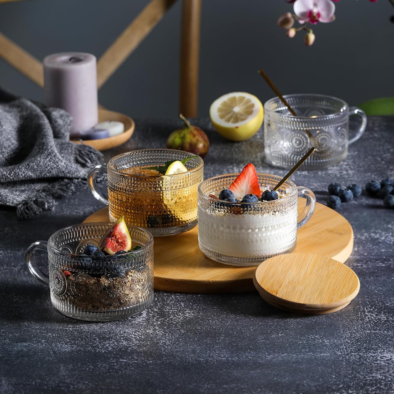 ชุดของขวัญแก้วกาแฟวินเทจ 4 ชิ้ - Overnight Oat Jar บทวิจารณ์และราคา