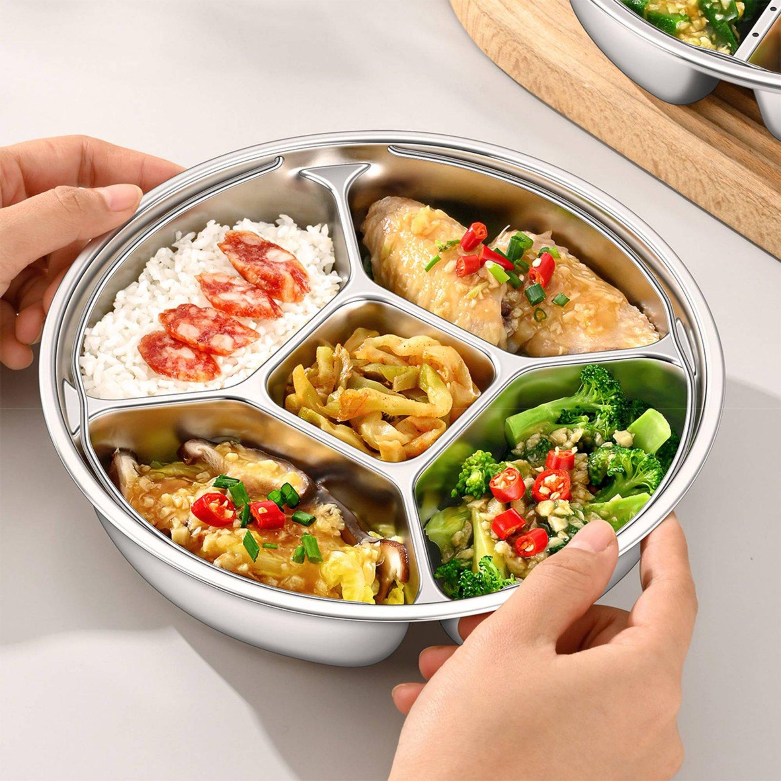 จานสแตนเลสแบบหลายช่องสำหรับนึ่ - Meal Prep Plan บทวิจารณ์และราคา
