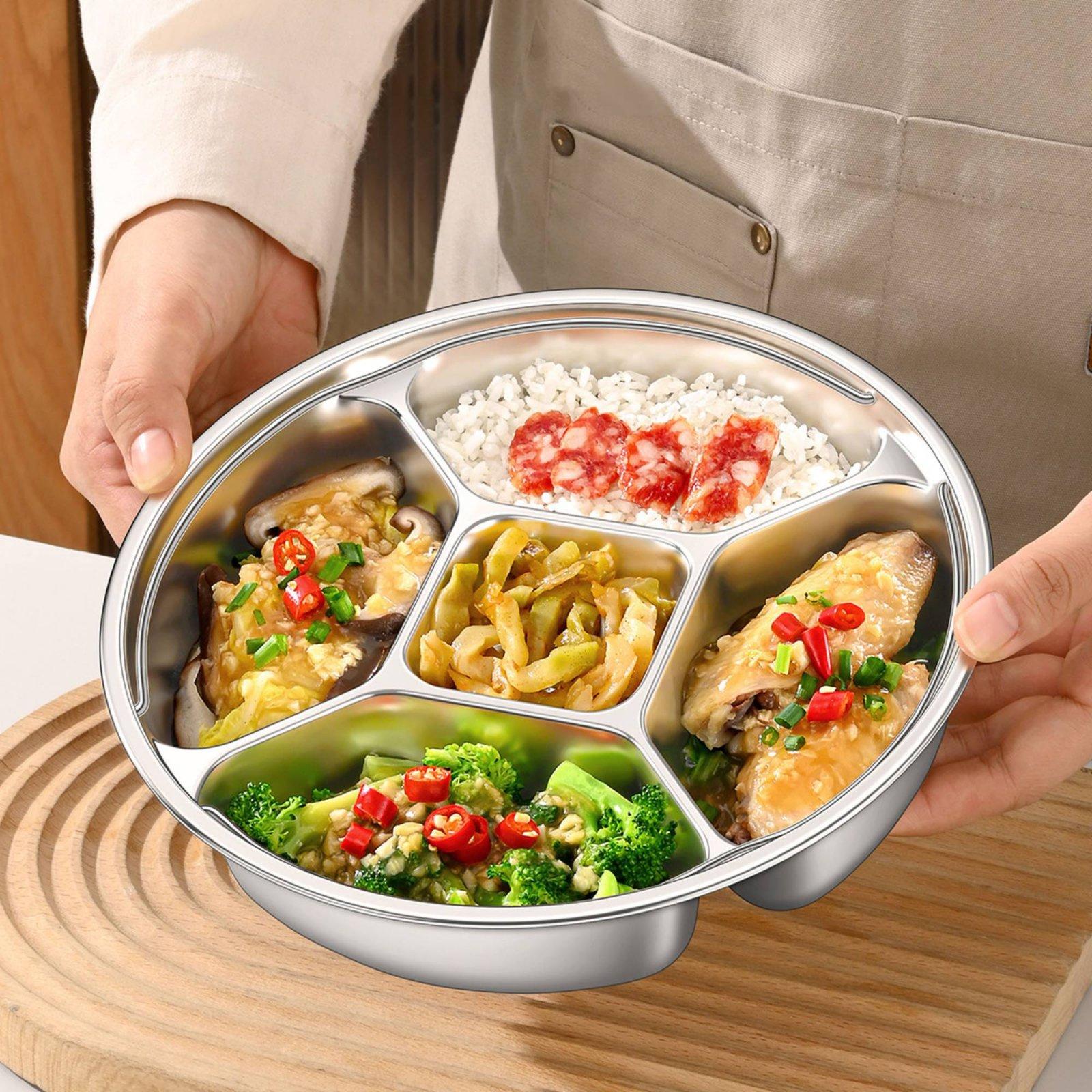 จานสแตนเลสแบบหลายช่องสำหรับนึ่ - Meal Prep Plan บทวิจารณ์และราคา