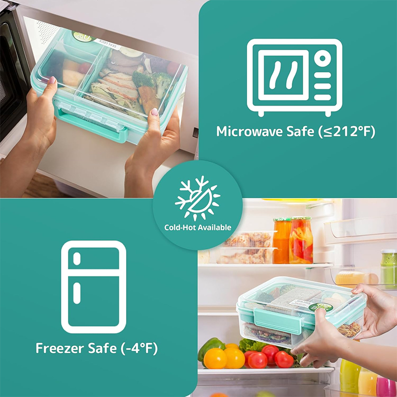 กล่องข้าวเบนโต 4 ช่อง ป้องกันก - Meal Prep Meal Ideas บทวิจารณ์และราคา
