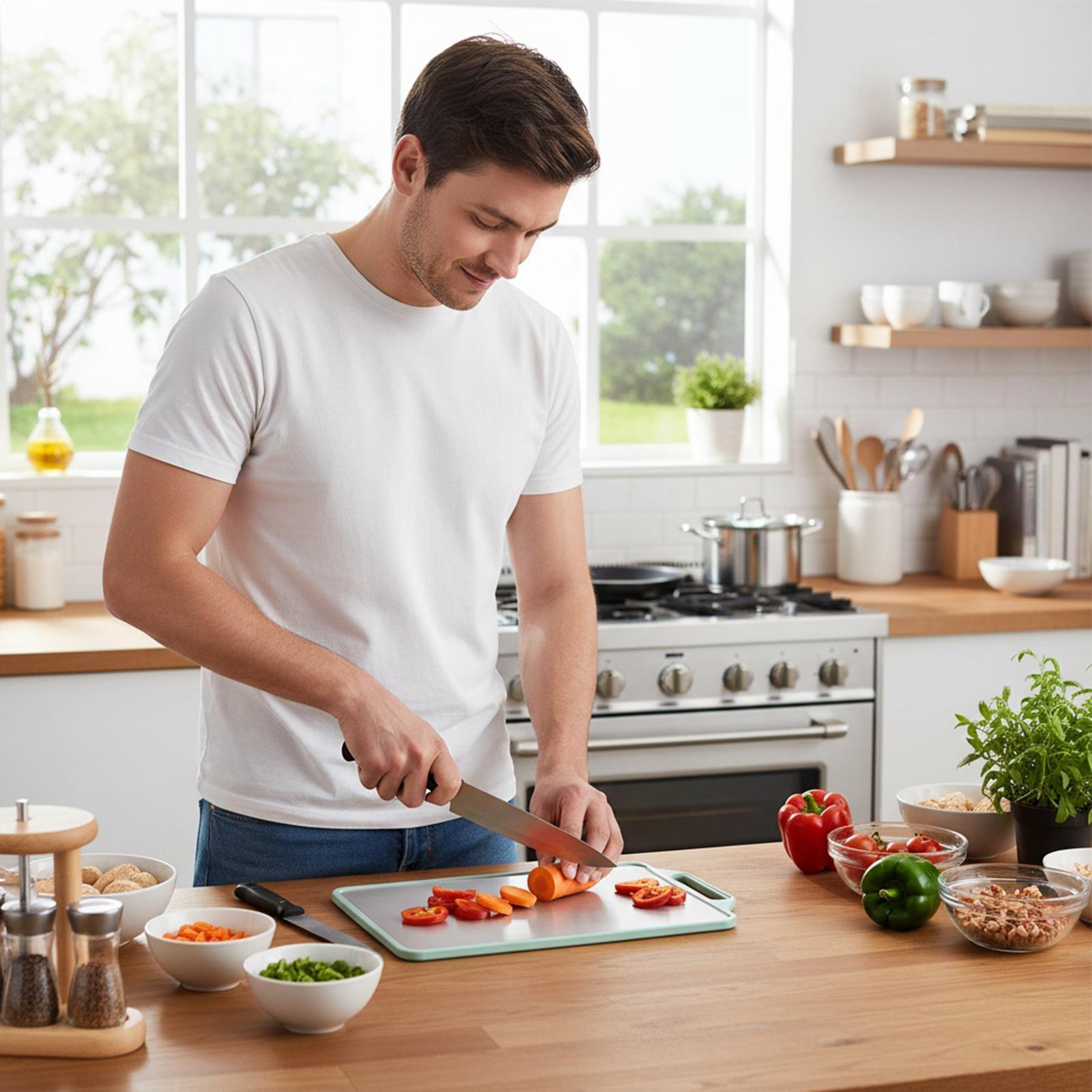 เขียงสองด้านพร้อมที่จับสำหรับห - Meal Prep Format บทวิจารณ์และราคา