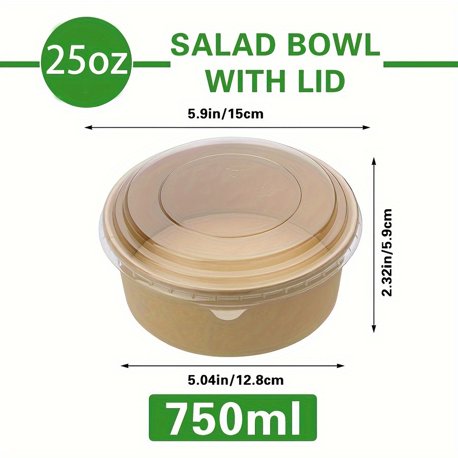ชามกระดาษขนาด 25 ออนซ์/750 มล. - Meal Prep Ideas บทวิจารณ์และราคา