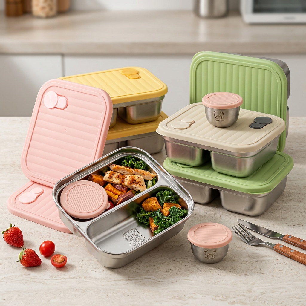 กล่องอาหารกลางวันสแตนเลส 304 แ - Salad Container Jar บทวิจารณ์และราคา