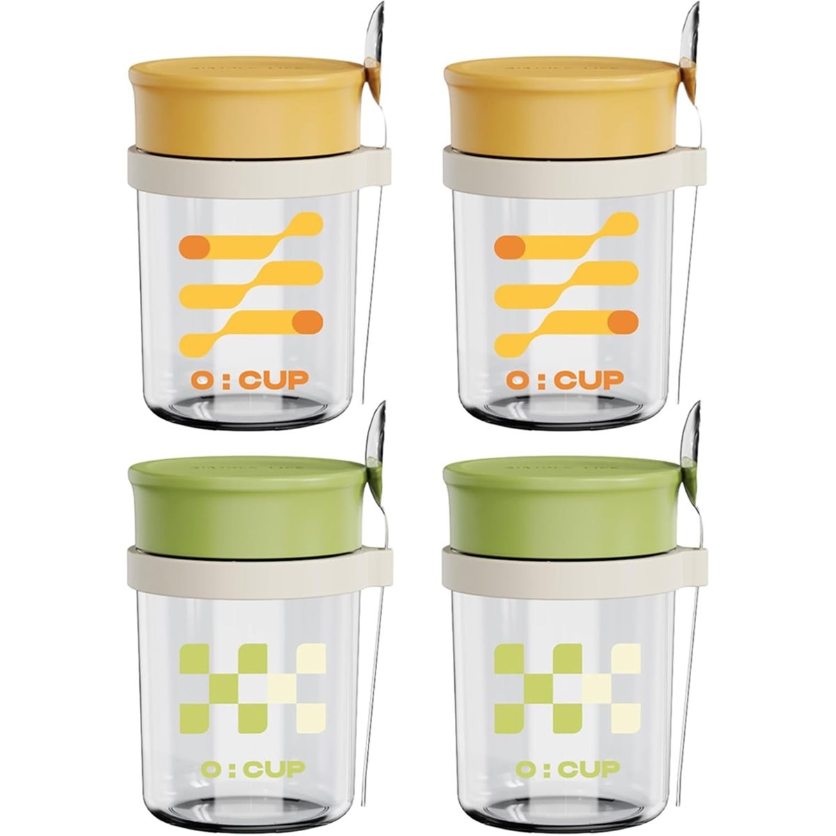 A67T ชุดใหม่ 4 ชิ้น โหลแก้วสำห - Overnight Oat Jar บทวิจารณ์และราคา
