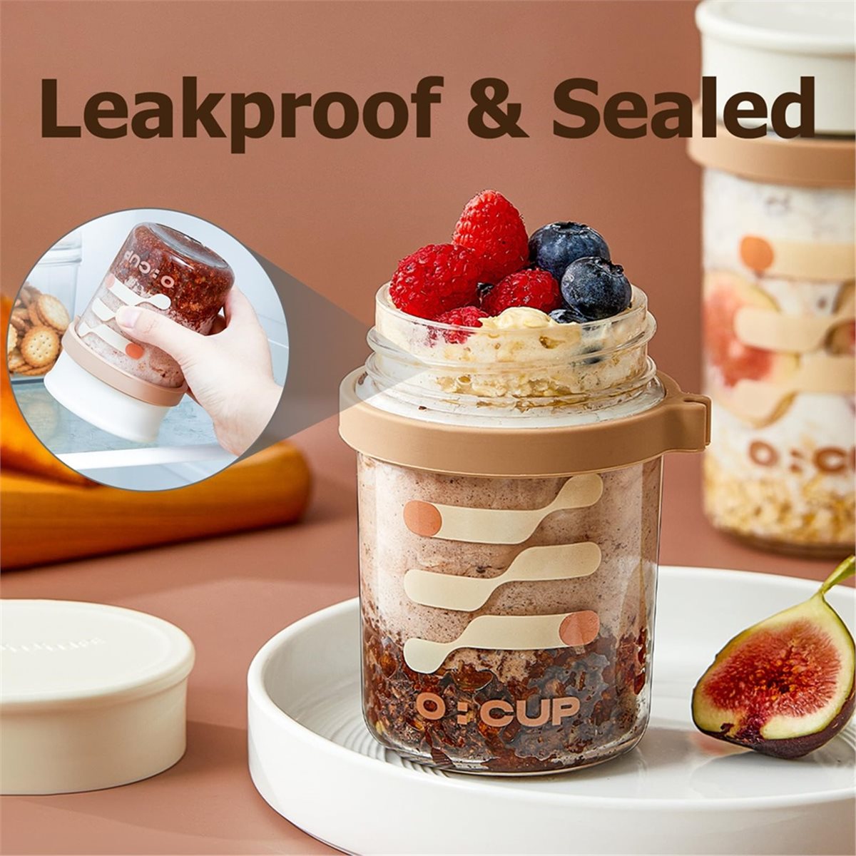 A67T ชุดใหม่ 4 ชิ้น โหลแก้วสำห - Overnight Oat Jar บทวิจารณ์และราคา